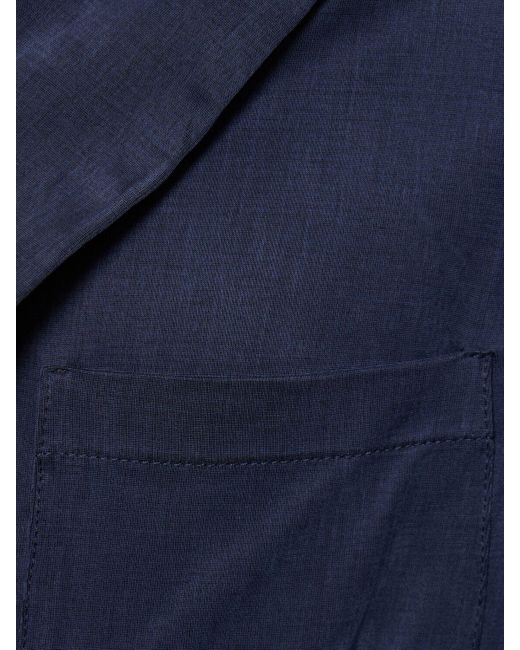 Blazer léger en jersey cupro Giorgio Armani pour homme en coloris Blue