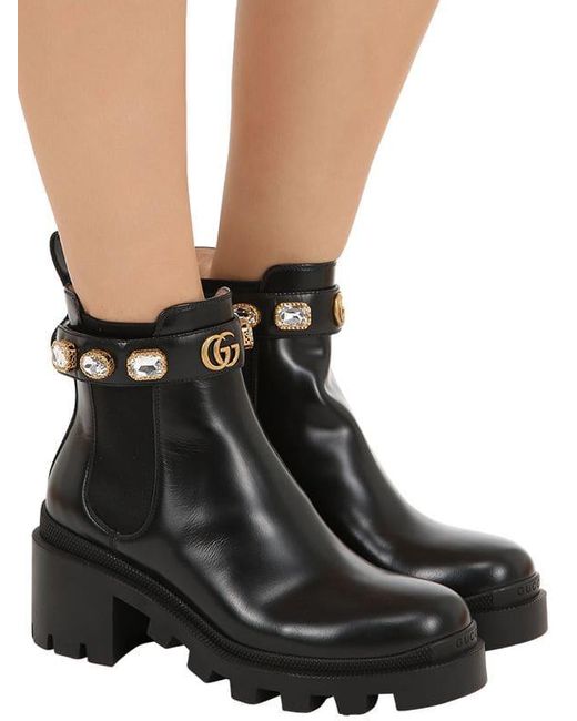 Gucci Leather Ankle Boot With Belt Finland, SAVE 30% - mpgc.net