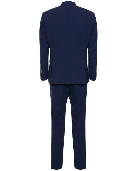 Boss Blue H-Huge Slim Fit Wool Suit for men