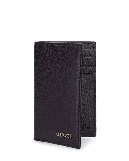 Tarjetero de piel Gucci de hombre de color Black