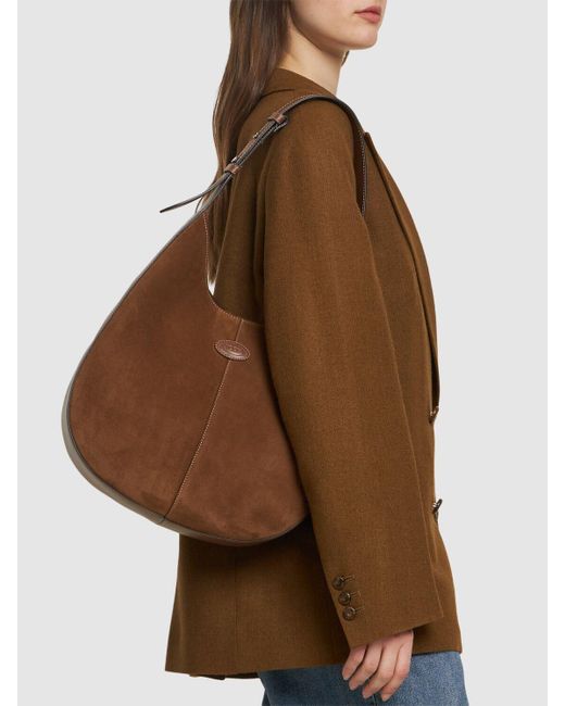 Donna Borsa Hobo Piccola di Tod's in Brown