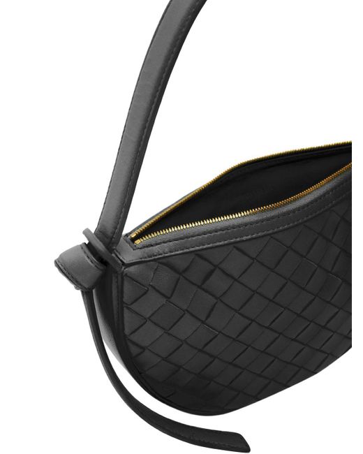 Bottega Veneta Black Mini Sunrise Leather Shoulder Bag