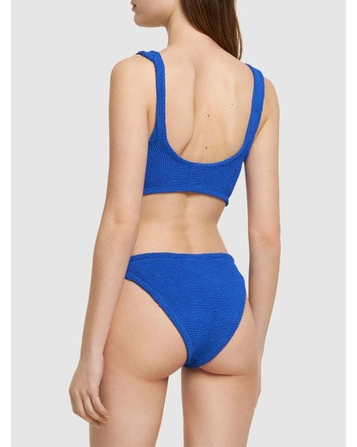 Hunza G Blue Bedruckter Bikini "xandra"