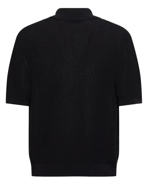 Polo in maglia di cotone di Our Legacy in Black da Uomo