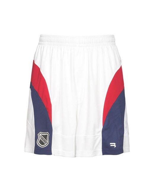 Shorts De Jersey Tech Con Logo Hockey Balenciaga de hombre de color White