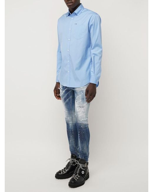 DSquared² 14cm Super Twinky Cotton Denim Jeans in Blue for Men - Lyst