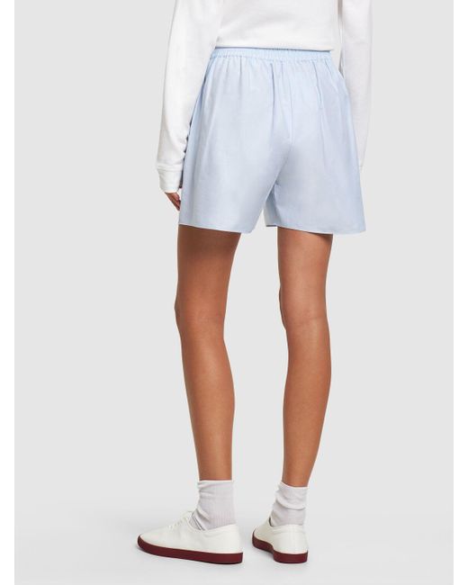 Shorts gunther in popeline di cotone di The Row in Blue