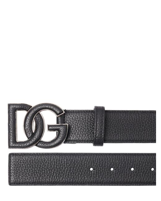 Dolce & Gabbana Blue 40mm Buckle Leather Belt for men