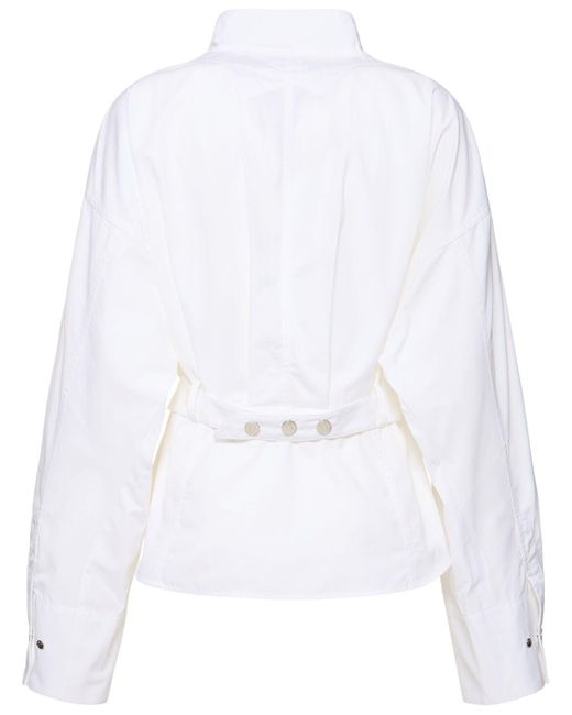 Jacquemus La Chemise Ciro バックボタン付きポプリンシャツ White