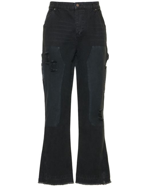 Jaded London Denim Carpenter Jeans W/ Inserted Panels in Black for Men ...