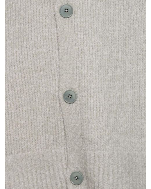 Cardigan korval in misto lana di Acne in Gray da Uomo