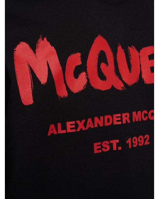 Sweat-shirt à capuche mcqueen graffiti Alexander McQueen pour homme en coloris Black
