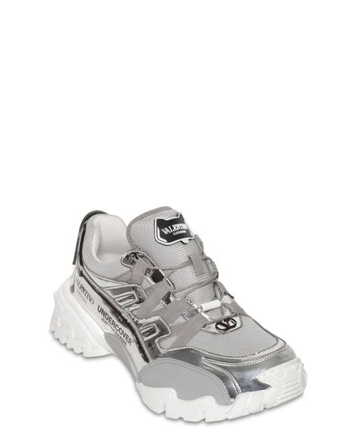 silver valentino shoes
