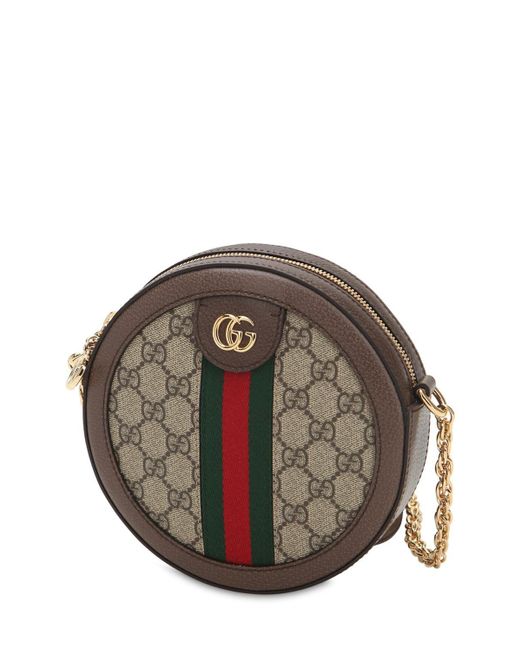 ophidia mini round shoulder bag