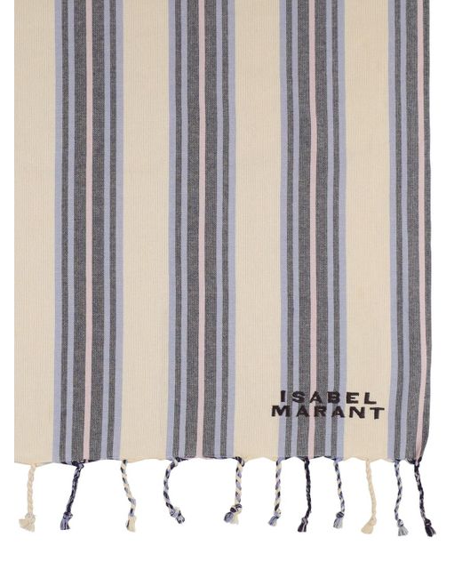 Isabel Marant Blue Striped Cotton Beach Towel for men