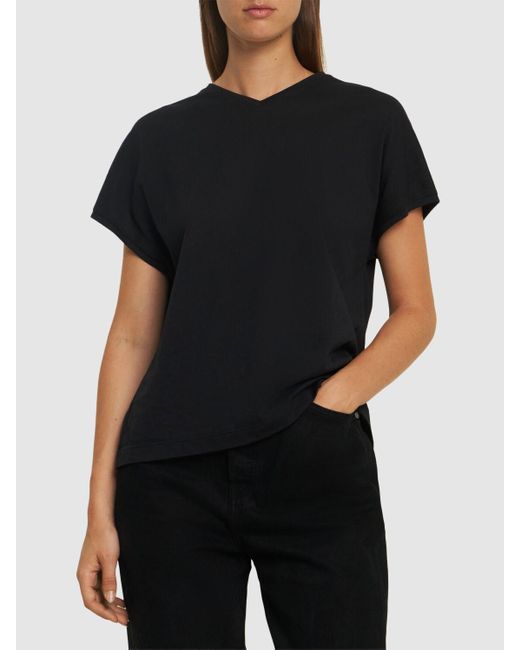Khaite Devra コットンブレンドジャージーtシャツ Black