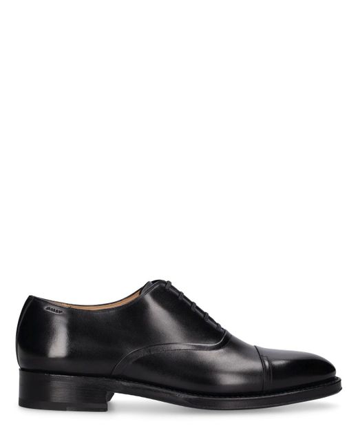 Sadhy leather lace-up shoes di Bally in Black da Uomo