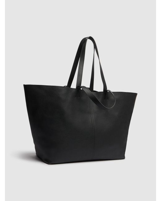 AMI Black Midi Tote Aus Leder