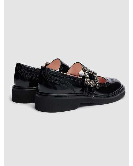 Roger Vivier Viv Rangers Flower レザーローファー 30mm Black