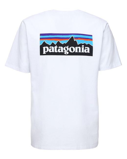 Patagonia White P-6 Logo Responsibility T-shirt for men