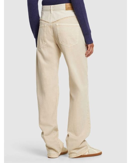 Jeans de denim de algodón Isabel Marant de color Natural