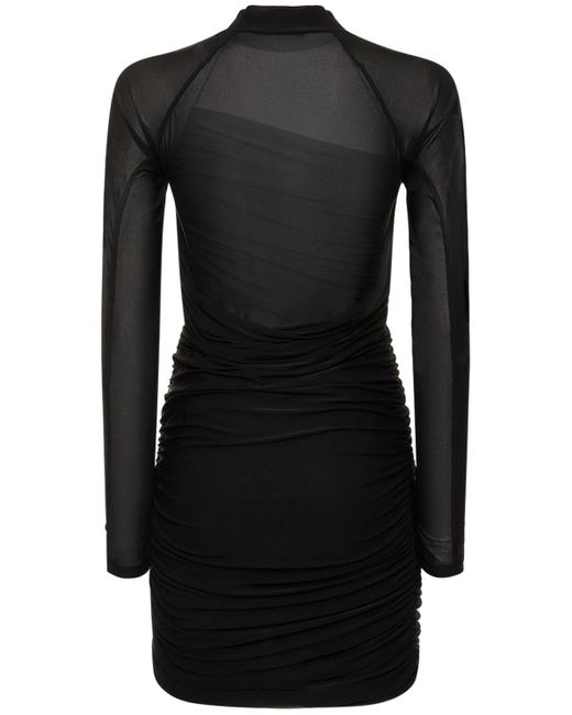 Helmut Lang Black Stretch Jersey Mini Dress