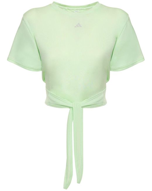 Crop top yoga di Adidas Originals in Green