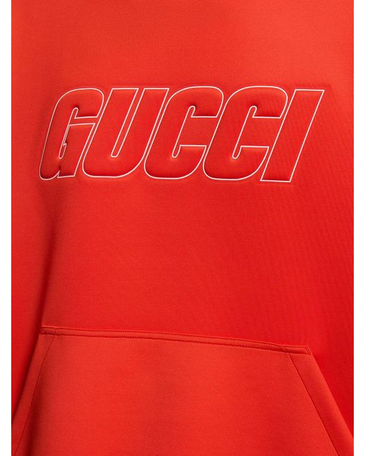 Sudadera de techno con logo Gucci de hombre de color Red