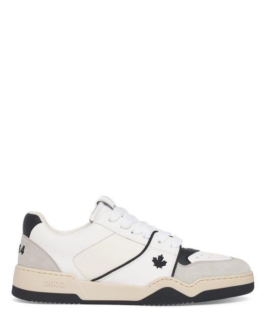 Sneakers in pelle con logo di DSquared² in White da Uomo