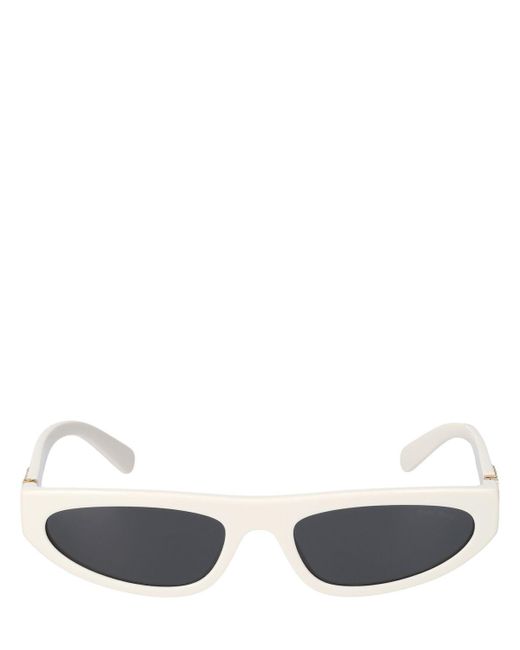Miu Miu White Cat-eye Mask Acetate Sunglasses
