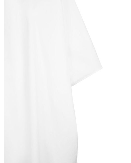 The Row White Isora Cotton & Silk Midi Dress