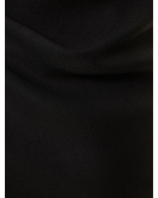Brunello Cucinelli Black Fluid Twill Long Skirt