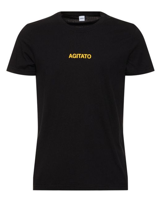 T-shirt en jersey de coton imprimé agitato Aspesi pour homme en coloris Black