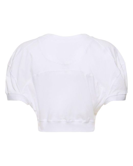 Vivienne Westwood White Cotton Logo Cropped T-Shirt