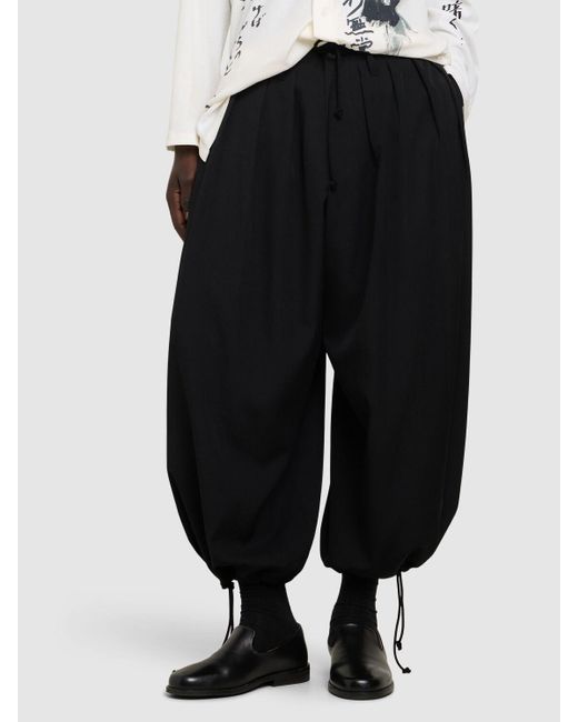Yohji Yamamoto Herren Standard-Hose Aus Wolle in Black für Herren