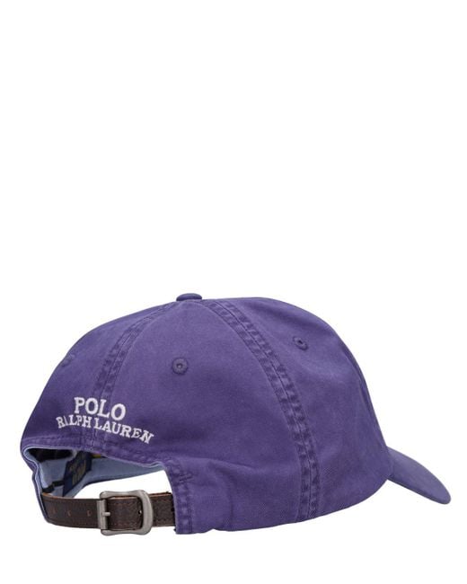Polo Ralph Lauren Baseballkappe Aus Baumwolle Mit Logo in Purple für Herren