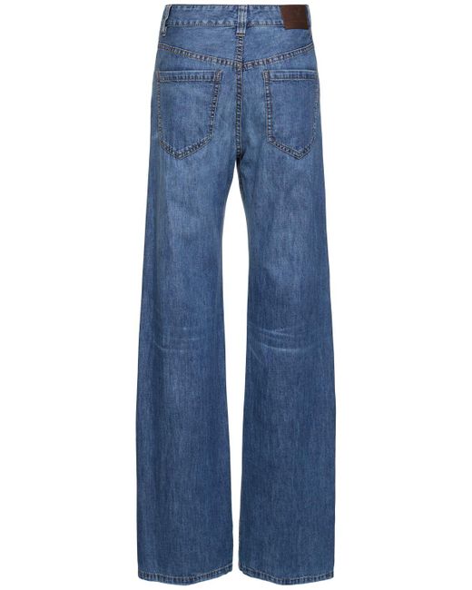 Brunello Cucinelli Blue Denim Wide Jeans