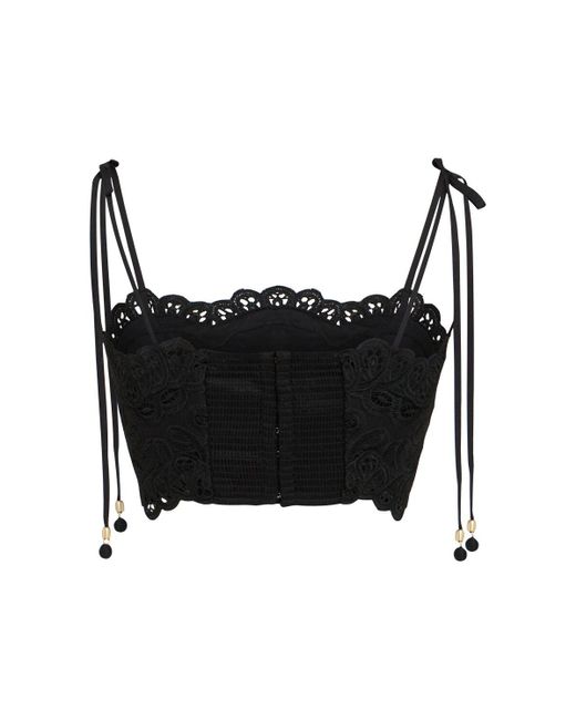 Zimmermann Black Damen Besticktes Oberteil „Rhiannon“