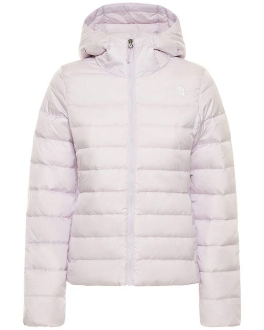 The North Face Synthetic Aconcagua Hooded Nylon Down Jacket in Purple