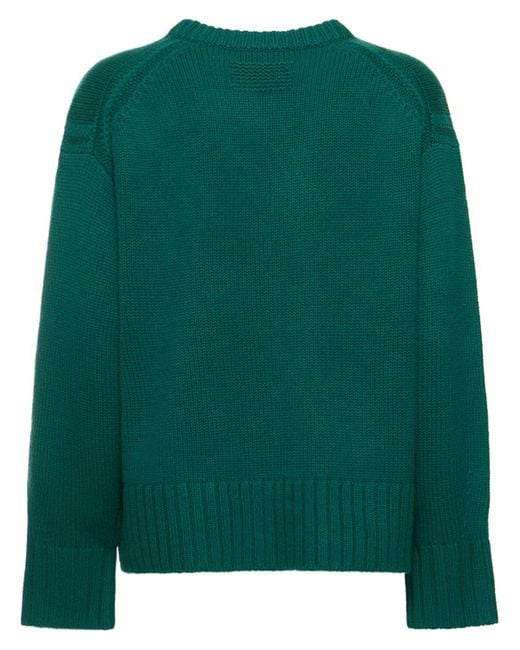 Guest In Residence Green Cozy Cashmere Knit Crew Sweater