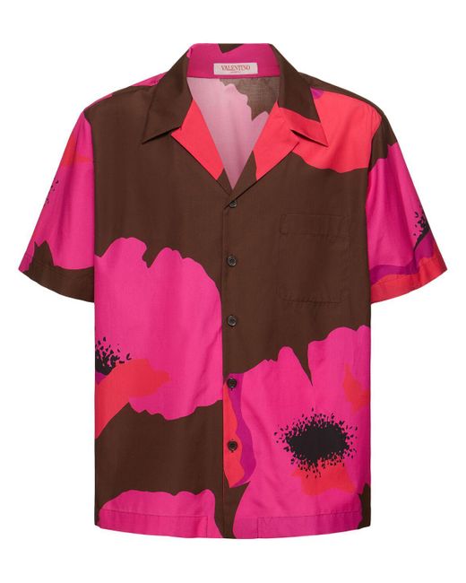 Camisa con manga corta Valentino de hombre de color Pink