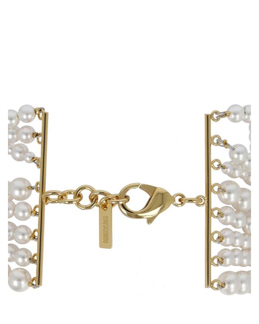 Moschino White Cloud Handle & Padlock Necklace