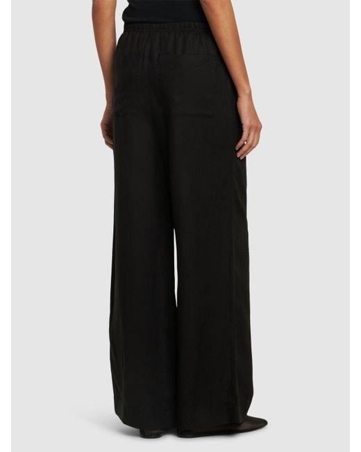 DUNST Black Rayon Blend Banded Pants