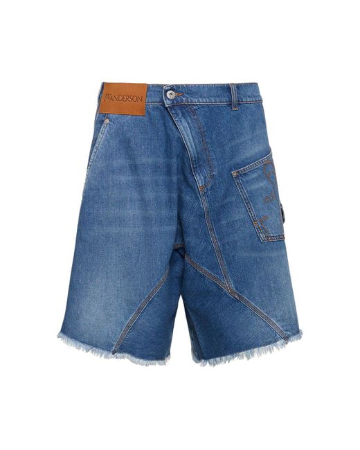 J.W. Anderson Workwear-shorts Aus Baumwolldenim in Blue für Herren