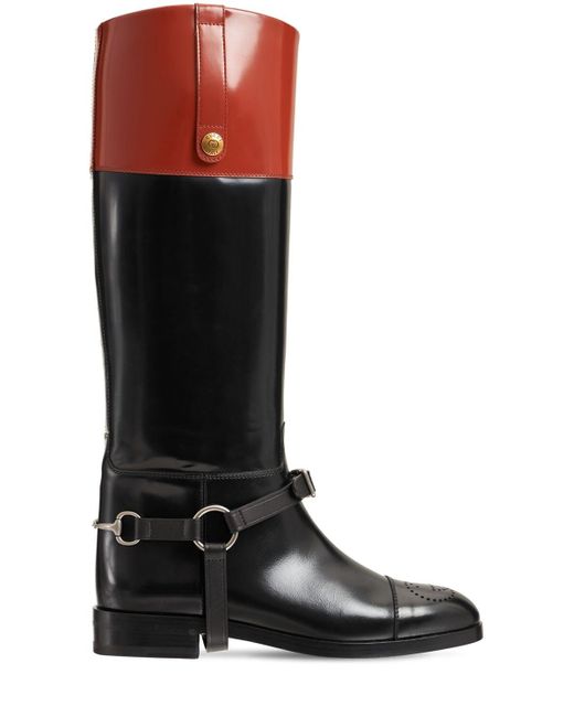 Stivali Alti Zelda In Pelle 20mmGucci in Pelle di colore Nero | Lyst