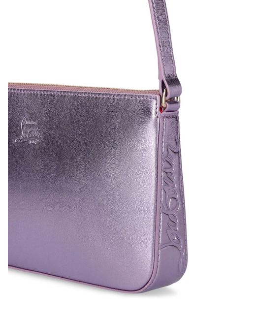 Christian Louboutin Purple Loubila Laminated Leather Shoulder Bag