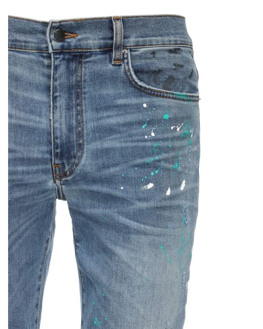 Amiri Baumwolle 15cm Hose Aus Baumwolldenim slash in Blau für Herren Herren Bekleidung Jeans Jeans mit Gerader Passform 