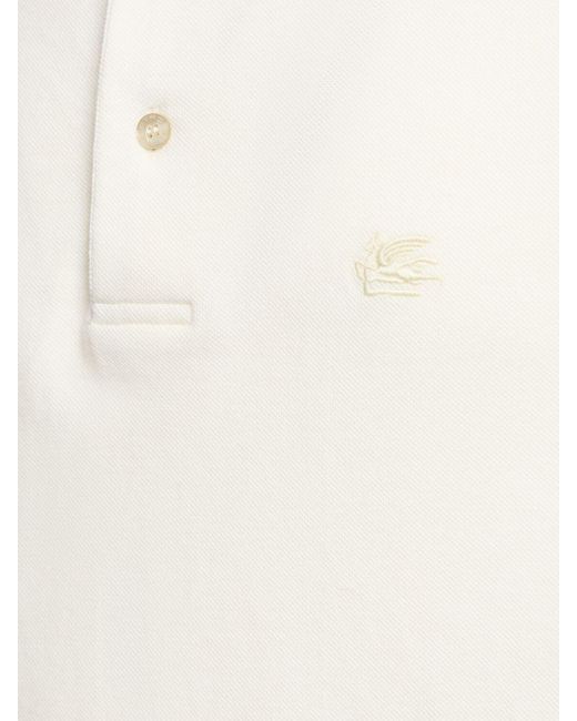 Polo en coton Etro pour homme en coloris White