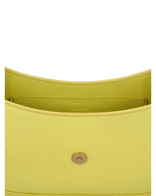Versace Yellow Small Leather Hobo Bag