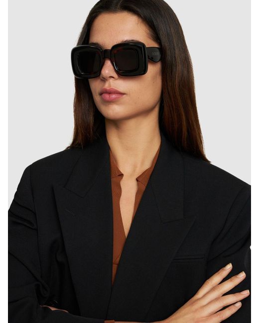 Loewe Black Inflated Squared Sunglasses